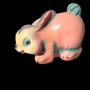Chalkware bunny piggy bank